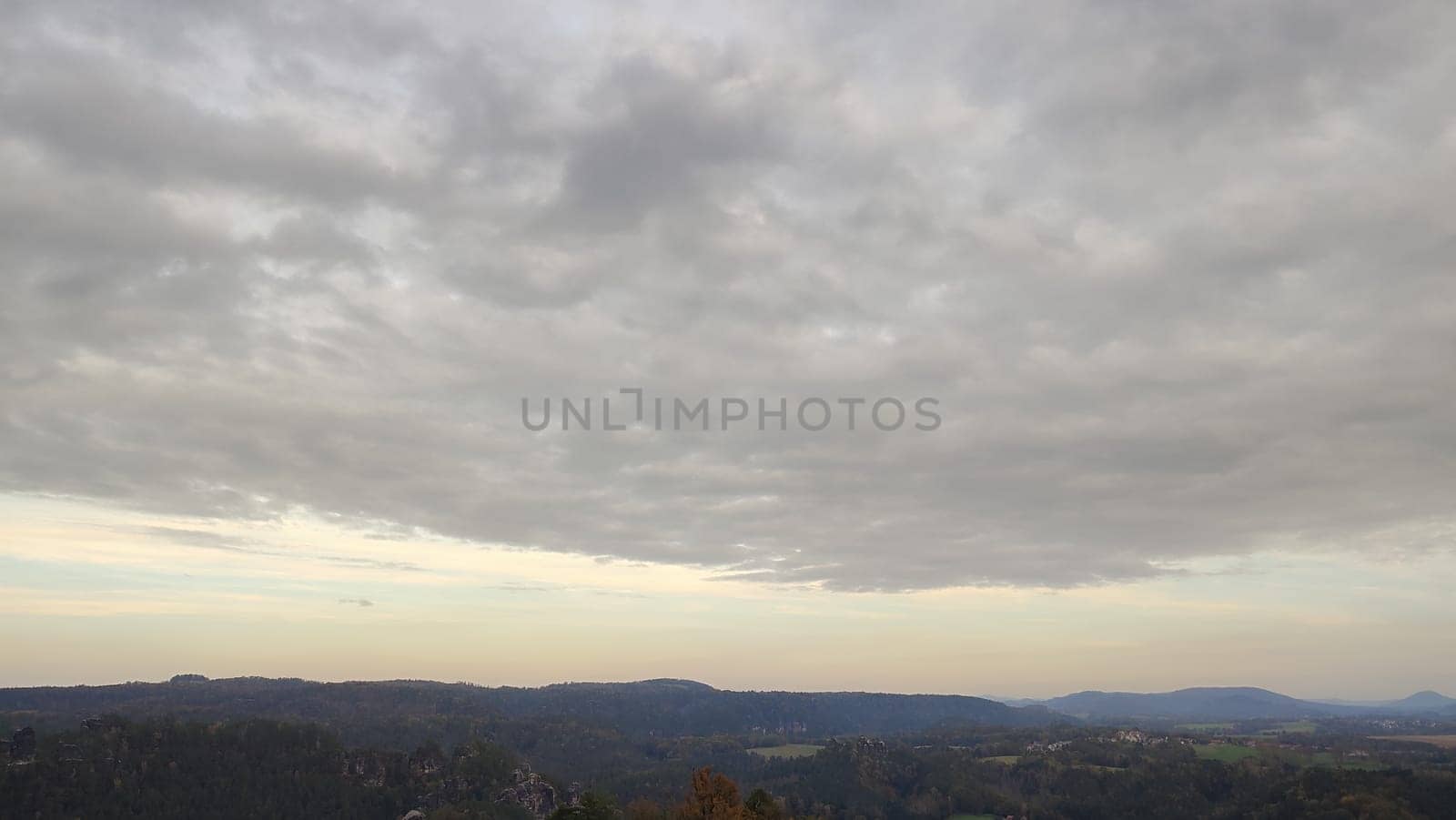 Overcast rolling landscape cloud clouds nature travel background evening sunset travel shotlisttravel blue sky . High quality photo