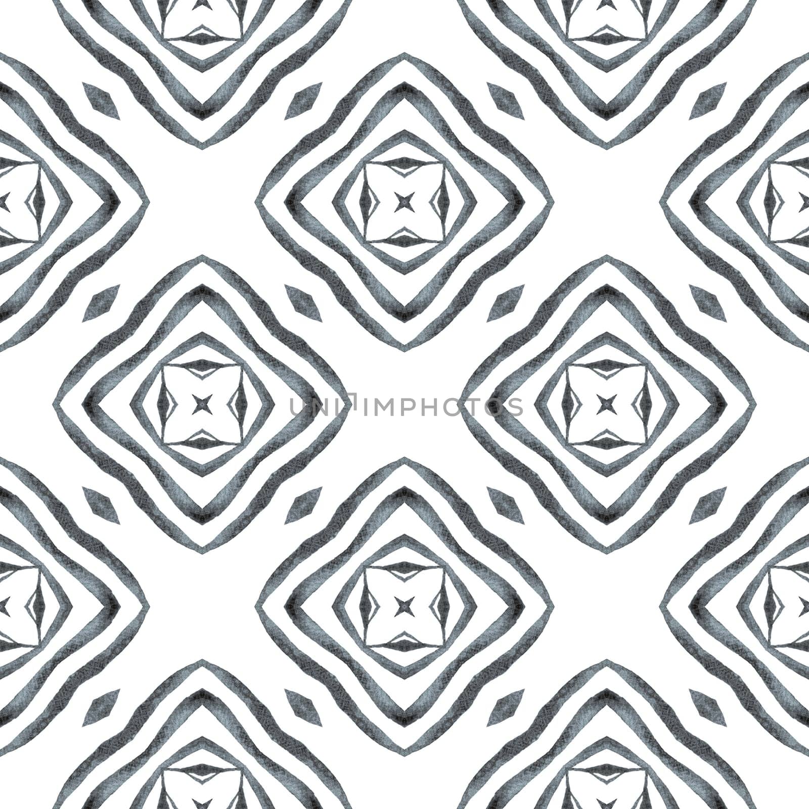 Textile ready grand print, swimwear fabric, wallpaper, wrapping. Black and white cute boho chic summer design. Organic tile. Trendy organic green border.