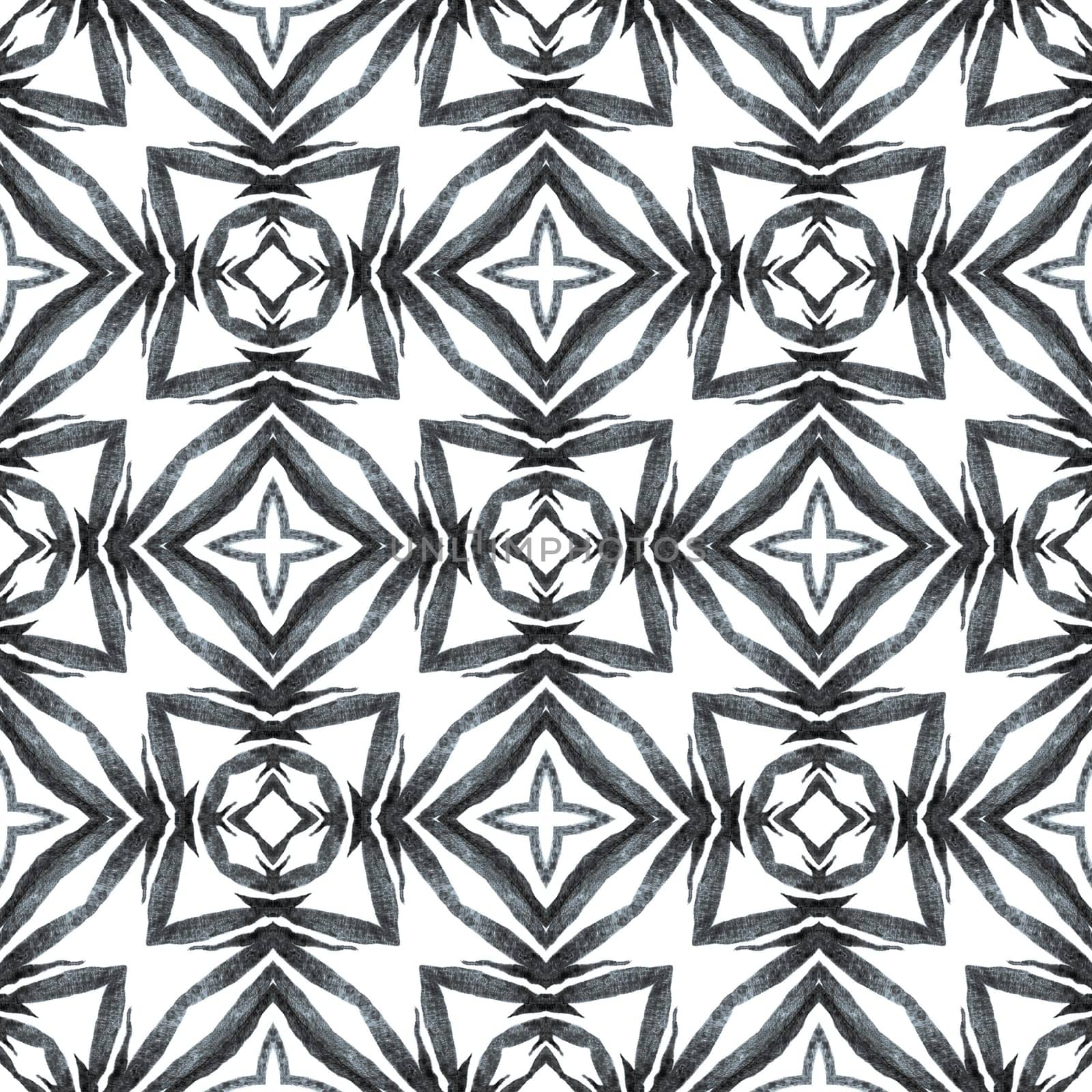Textile ready quaint print, swimwear fabric, wallpaper, wrapping. Black and white Actual boho chic summer design. Exotic seamless pattern. Summer exotic seamless border.