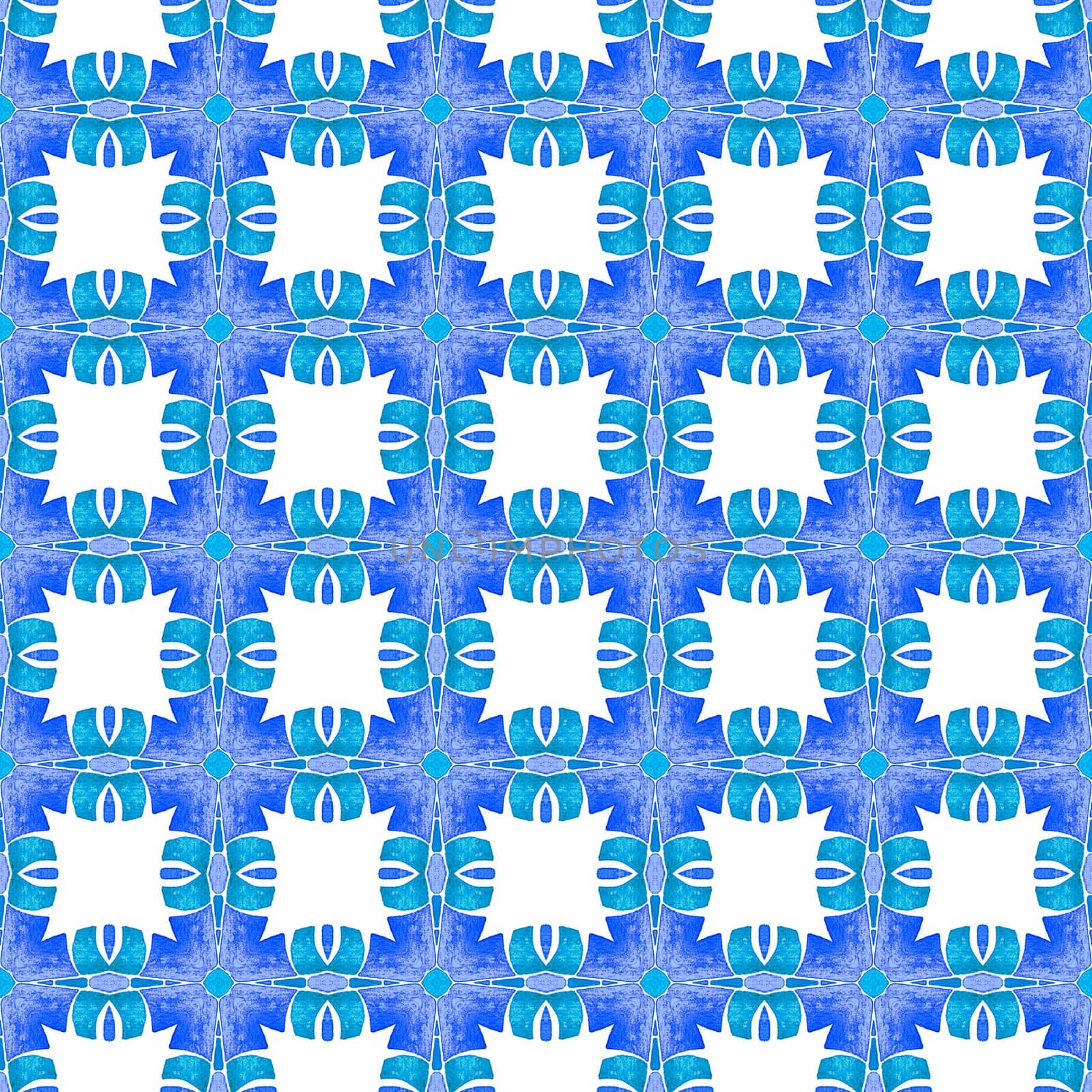 Repeating striped hand drawn border. Blue dazzling boho chic summer design. Textile ready fresh print, swimwear fabric, wallpaper, wrapping. Striped hand drawn design.