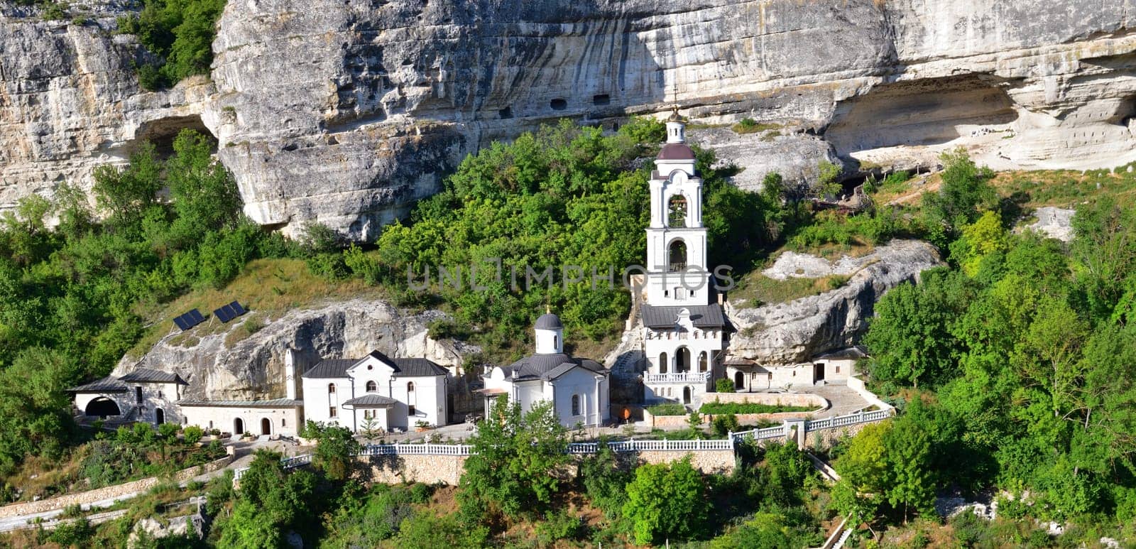 The Ancient cave Holy Dormition Monastery in Bakhchisaray, Crimea