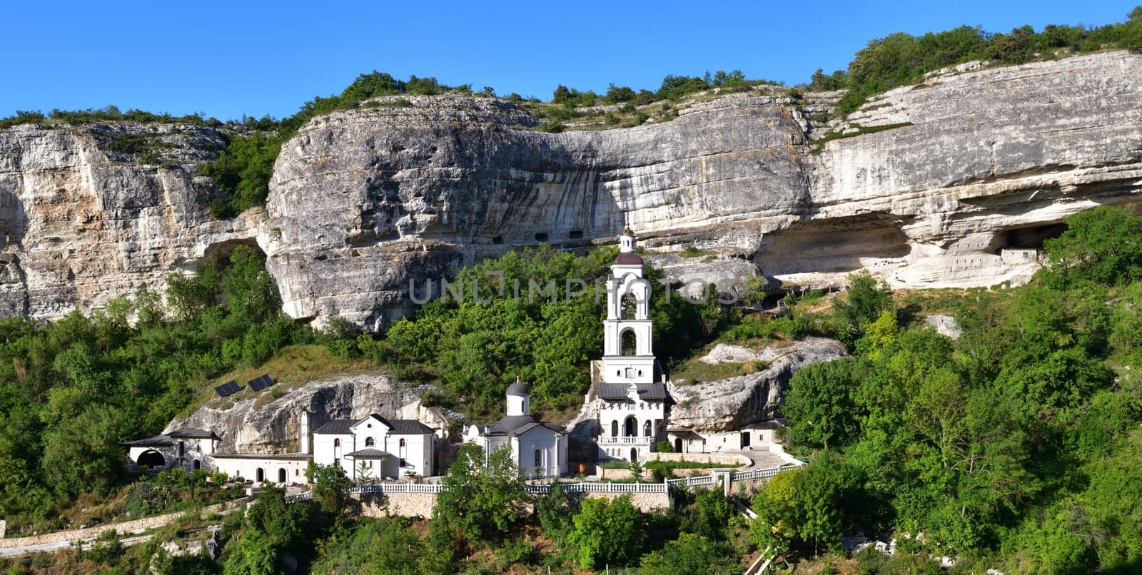 The Ancient cave Holy Dormition Monastery in Bakhchisaray, Crimea