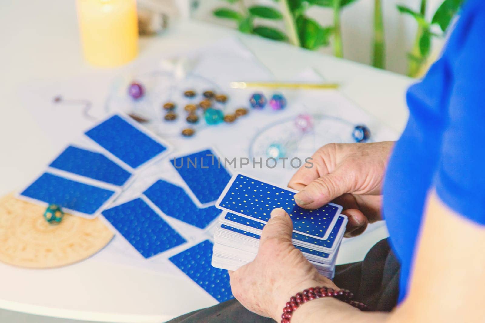 Astrology and fortune telling old fortune teller. Selective focus. people.