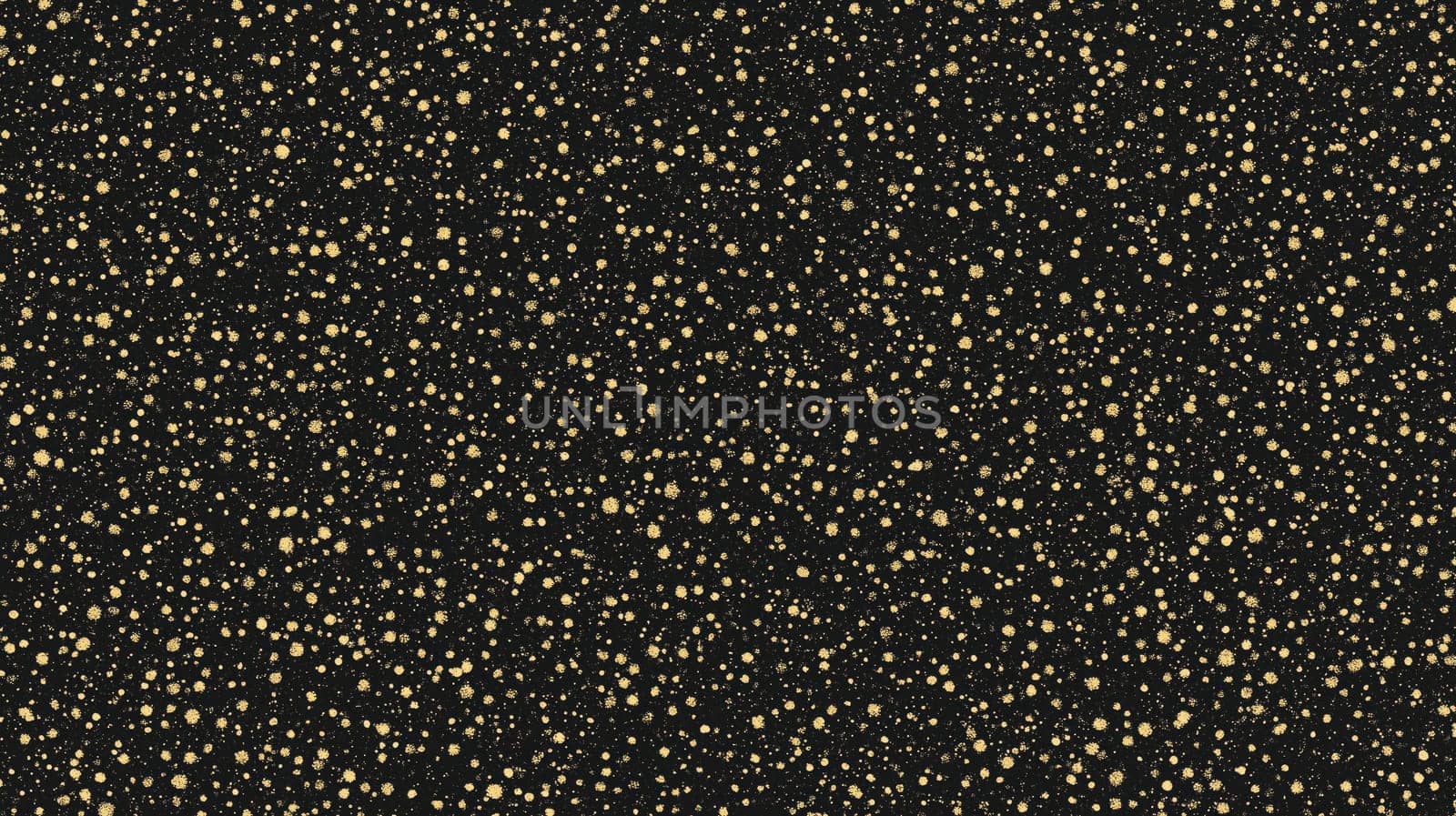 Gold glitter texture on a black background creates a luxurious and sparkling effect, perfect for festive designs