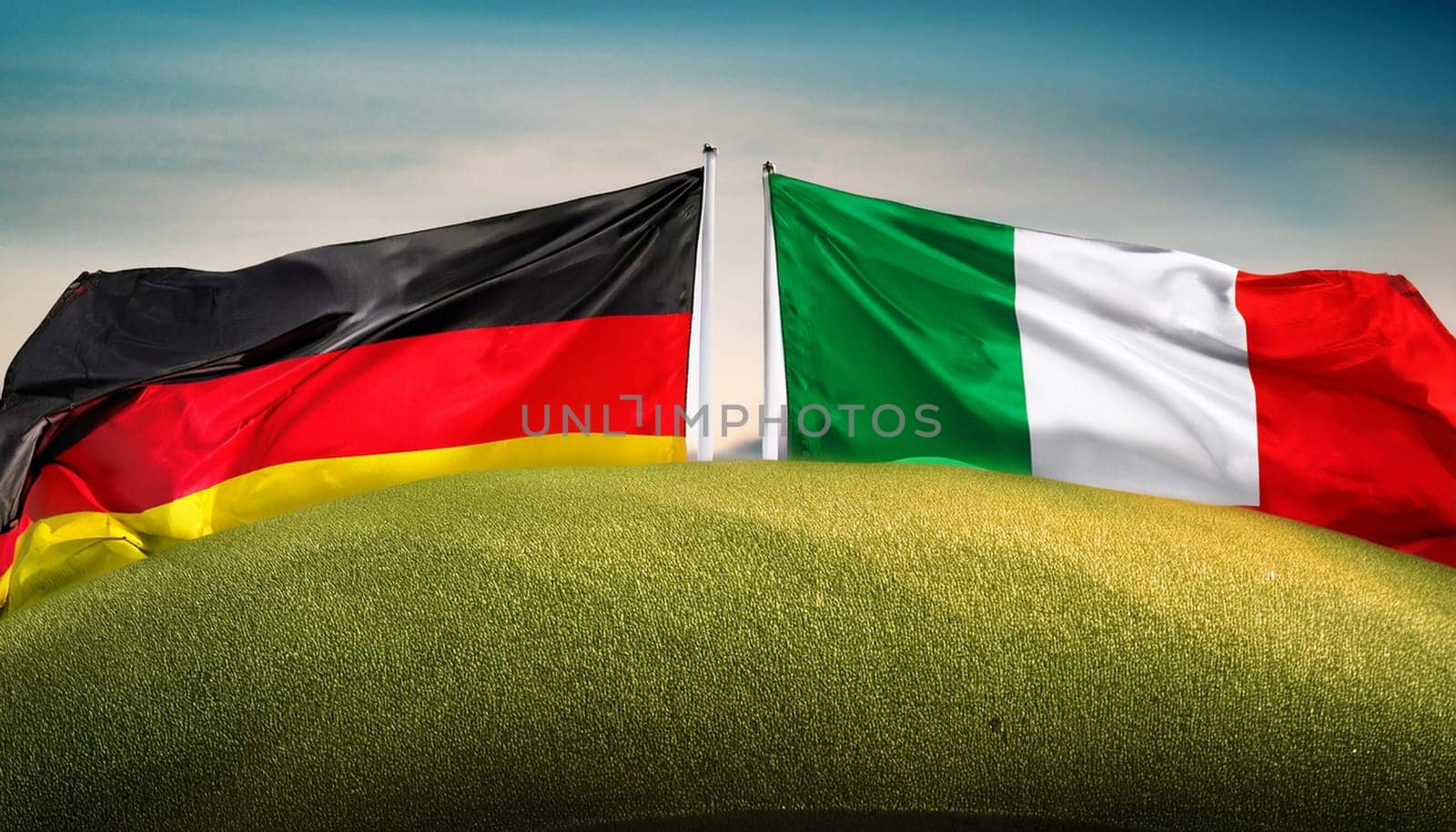 flag of germany and italy AI generated image
