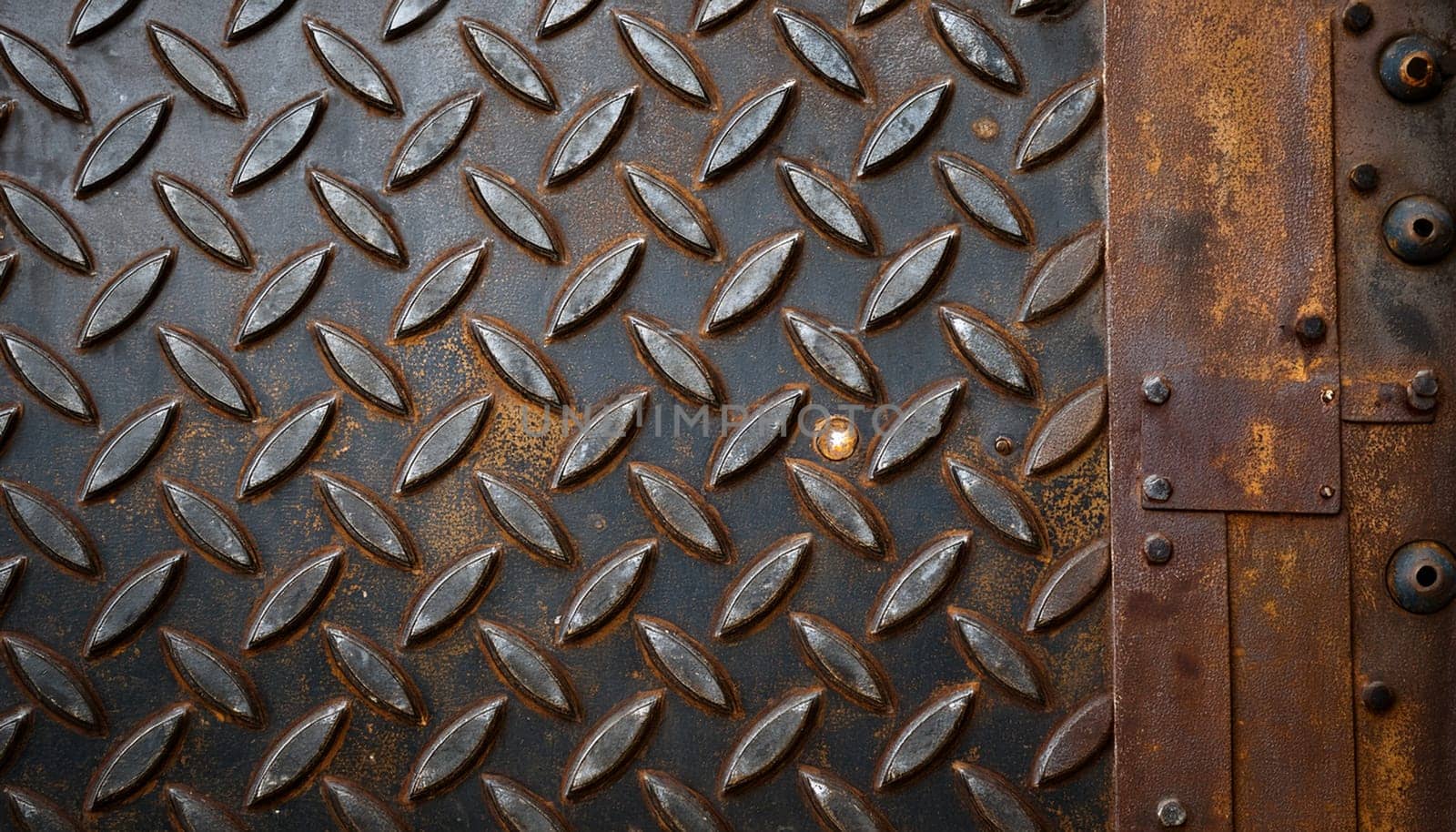 rusted steel mesh metal texture useful as a background AI generated image