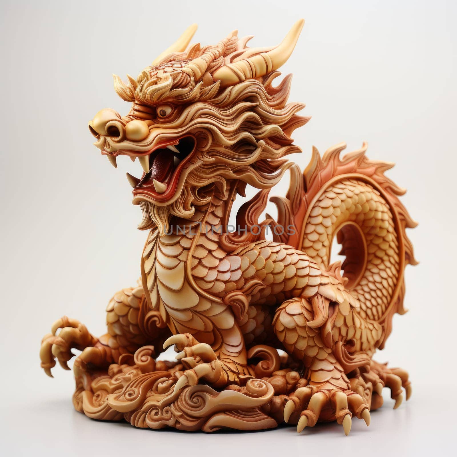 Statue of a dragon created with generative AI technology