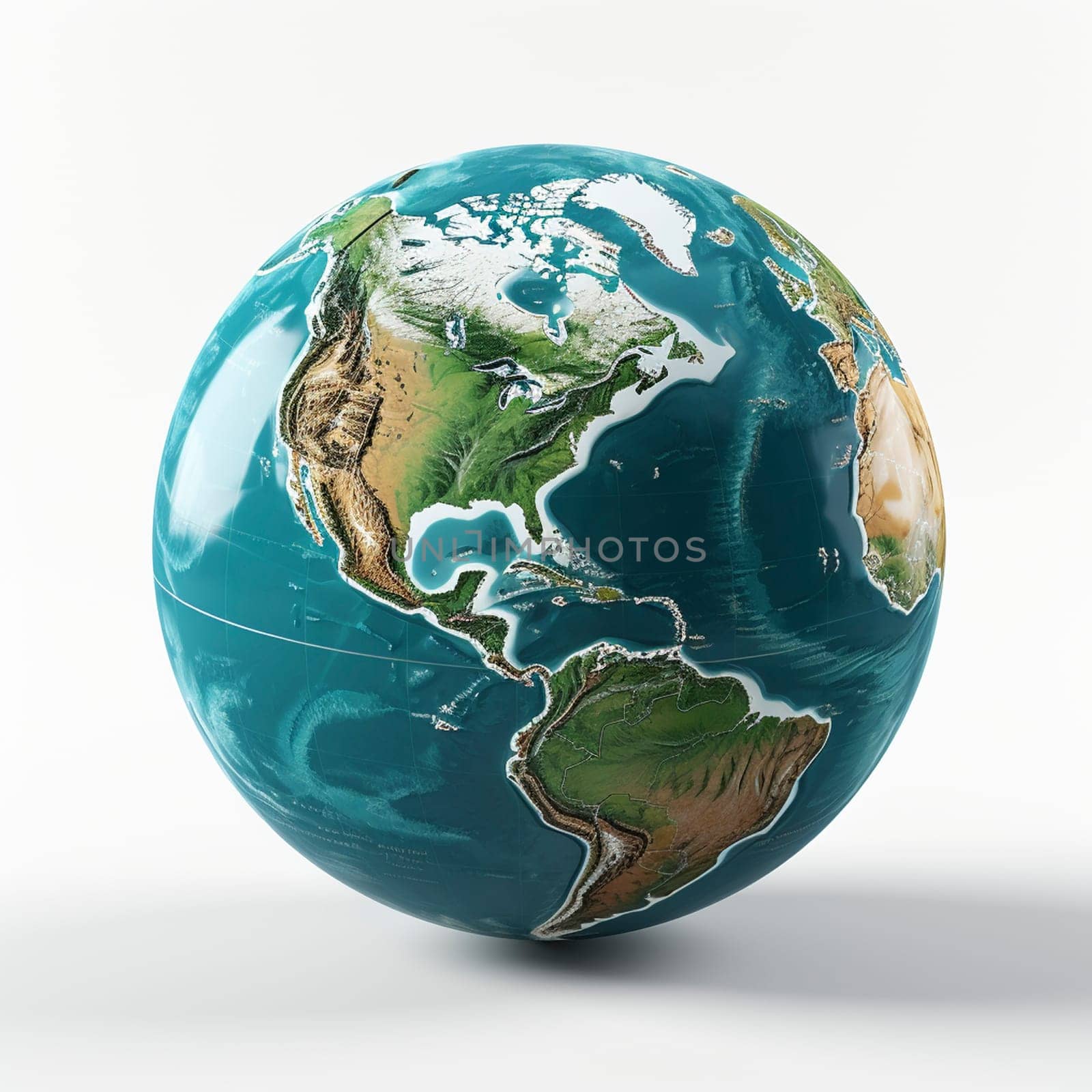 Planet Earth isolated on the white background