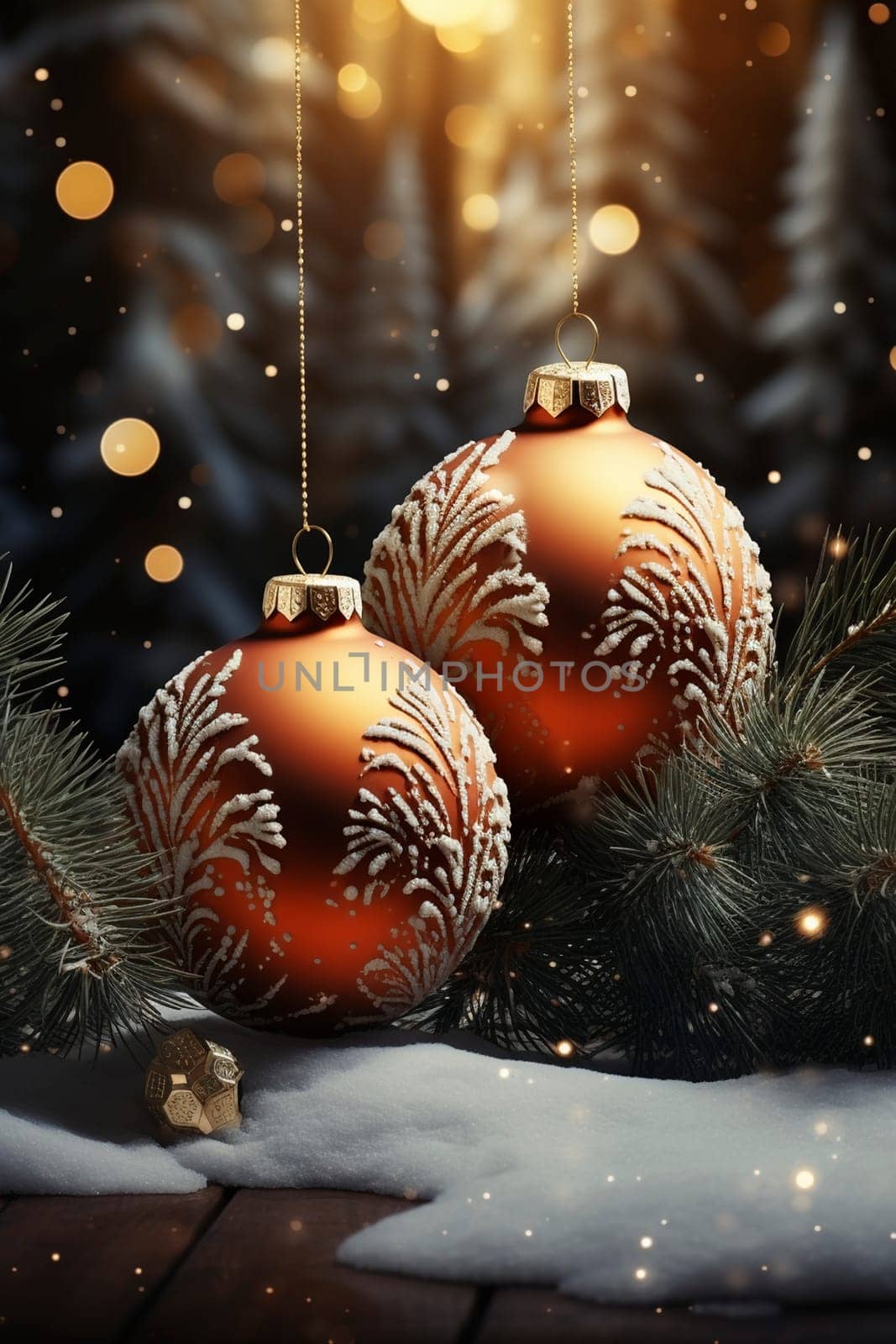 Christmas decoration background, created with generative AI