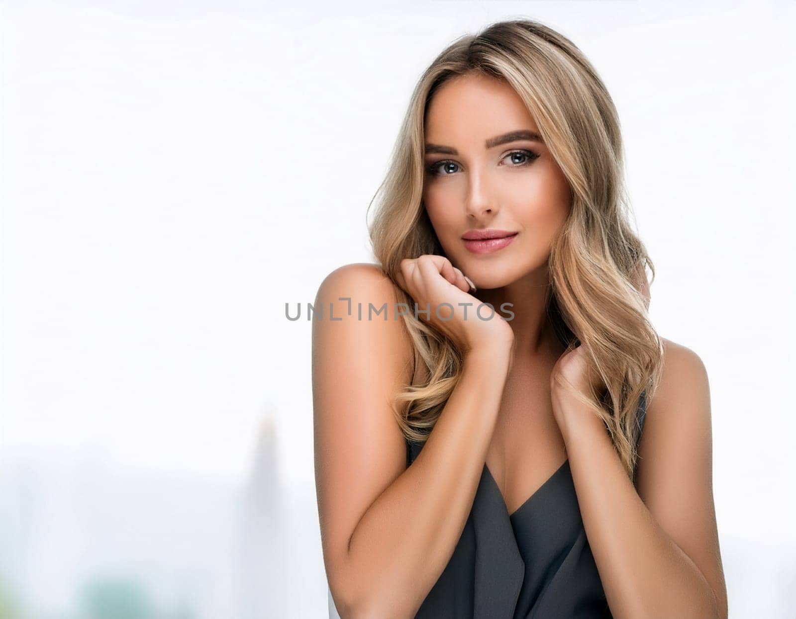 pretty young woman portrait, AI generated image