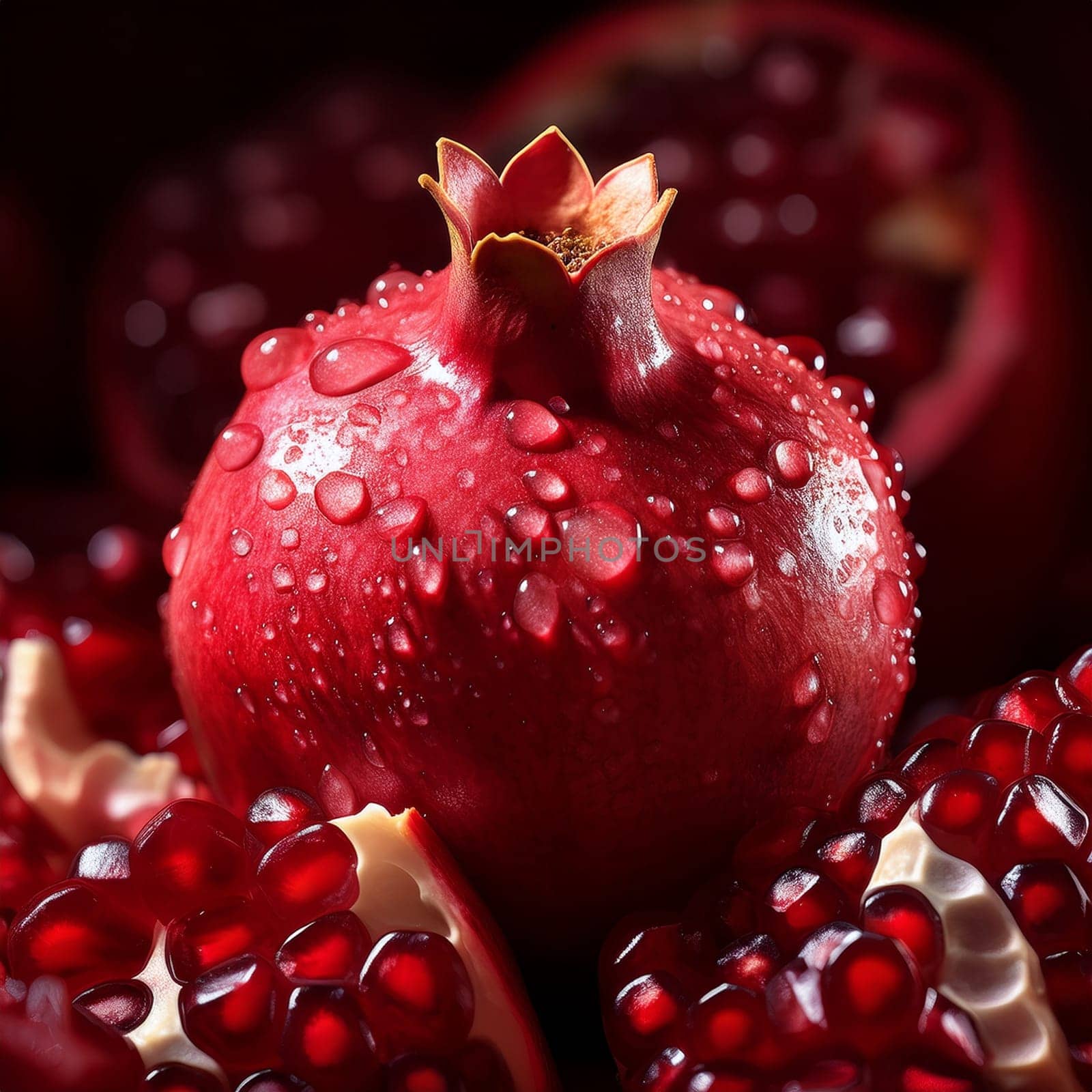 red pomegranate fruit AI generated image
