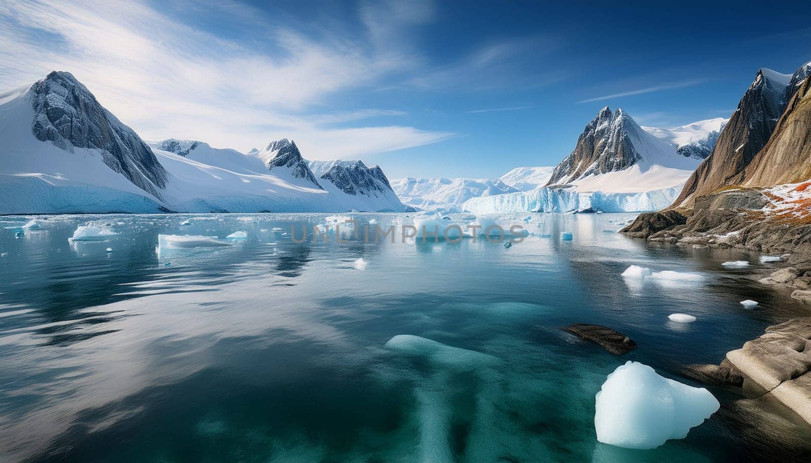 nordic natural landscape scene AI generated image