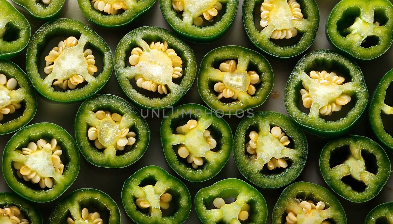 sliced hot jalapenos vegetarian food AI generated image