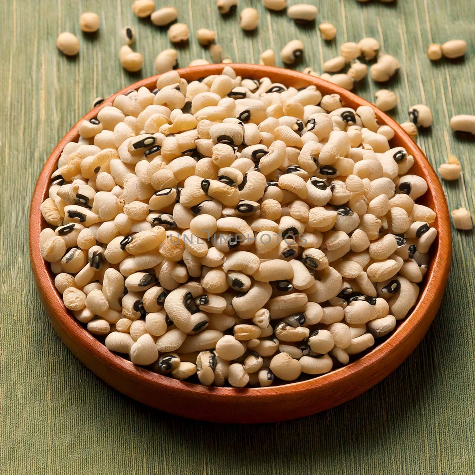 black eyed peas beans bowl AI generated image
