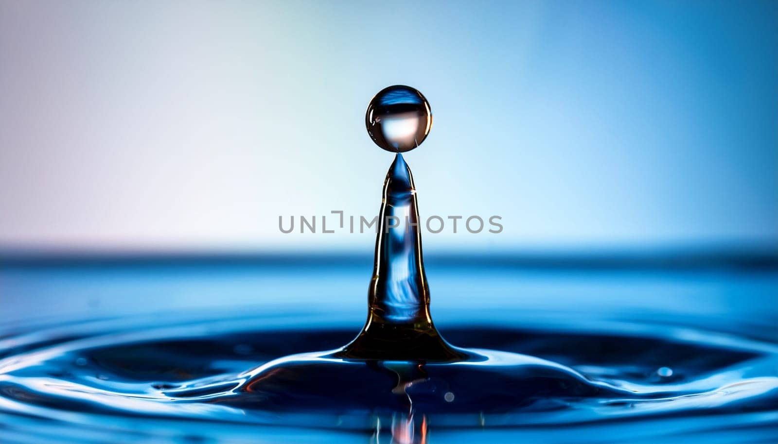 macro view droplet of water AI generated image