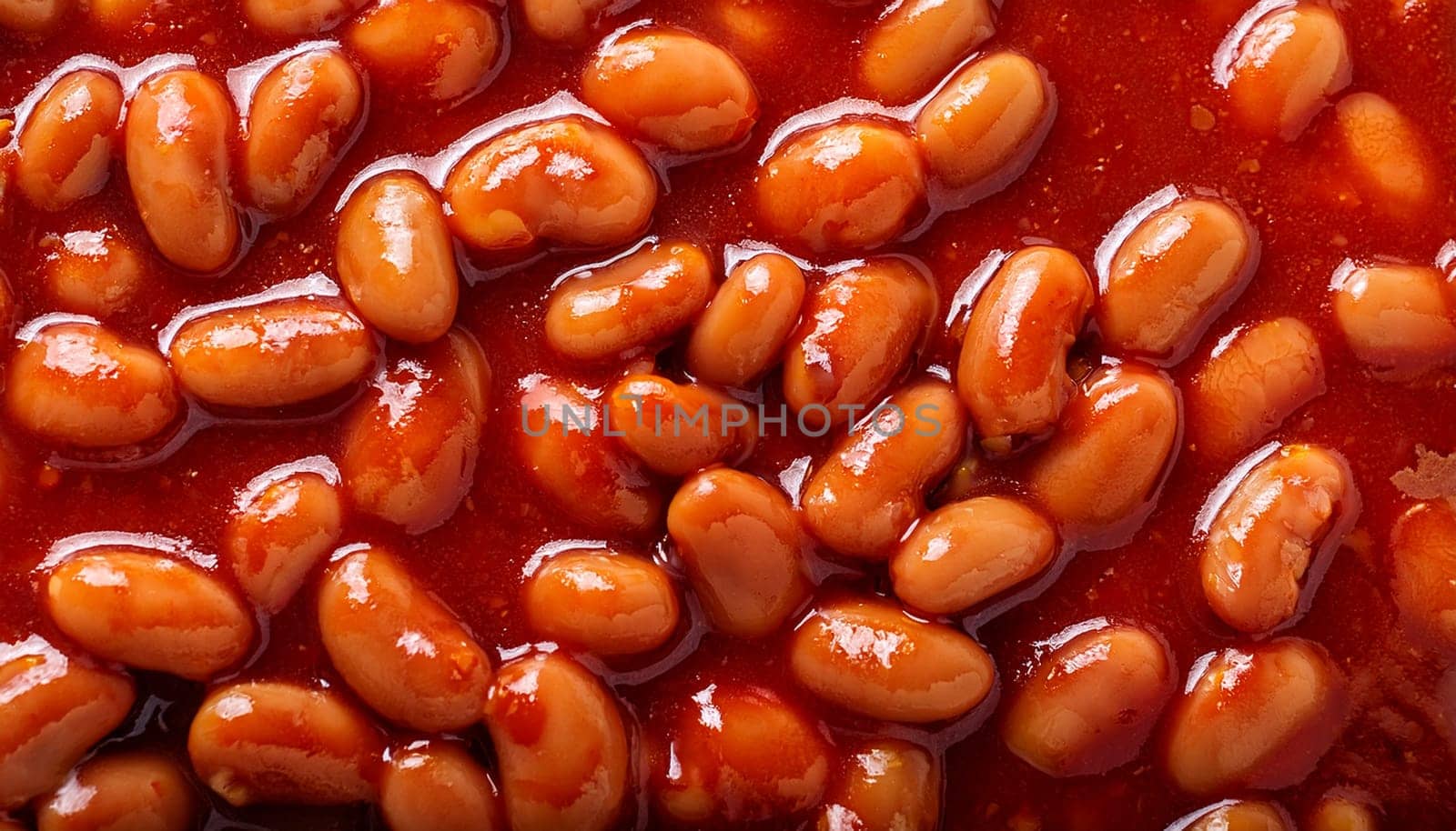 baked beans in tomato sauce AI generated image