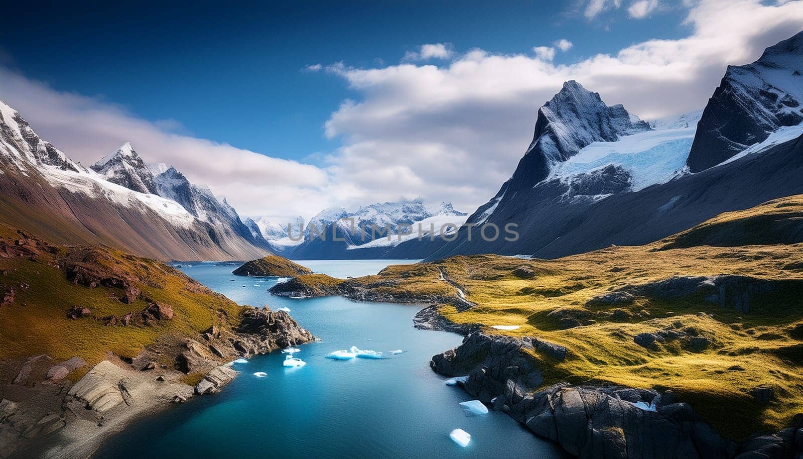 nordic natural landscape scene AI generated image