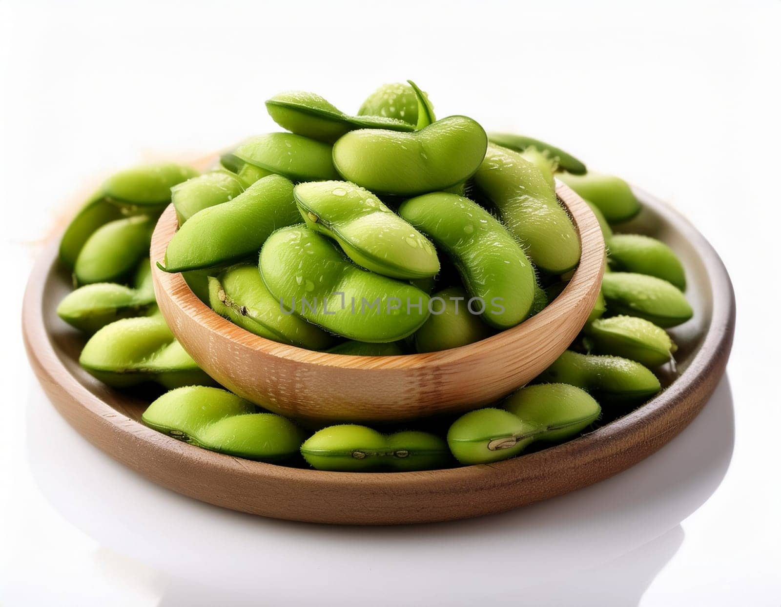 green edamame soya beans AI generated image