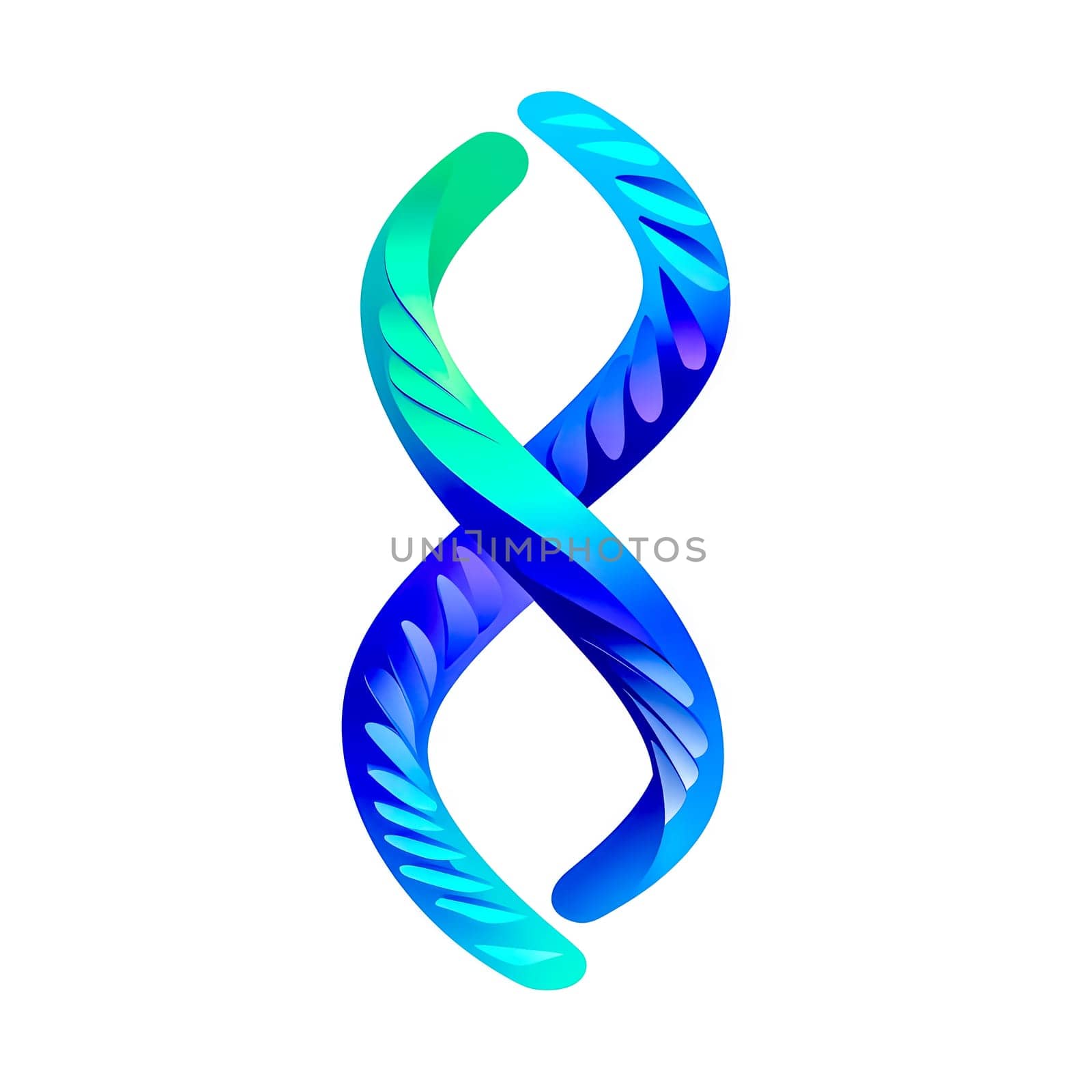 Gradient colors swirling around dna helix rotating on white background, forming a striking visual representation of genetic code and biological inheritance