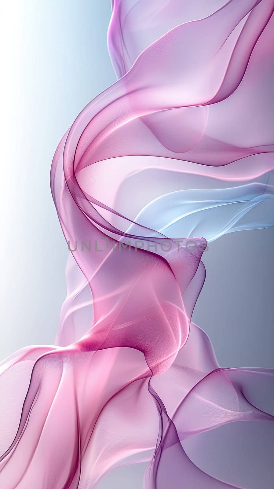 Wavy lines and liquid patterns flow seamlessly in soft pink and turquoise tones, presenting a captivating visual experience. The glossy texture gives a smooth, almost ethereal quality to the design, enhancing its artistic elegance. This abstract backdrop evokes feelings of tranquility and imagination, making it ideal for creative projects, digital media, or as a serene decorative element. The fluid movement suggests a sense of harmony and balance.