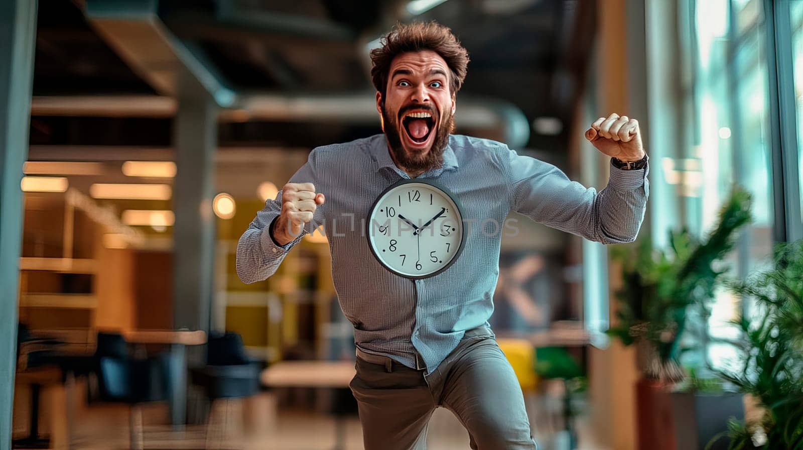 Concept of the speed of time or lack of time. Ai art