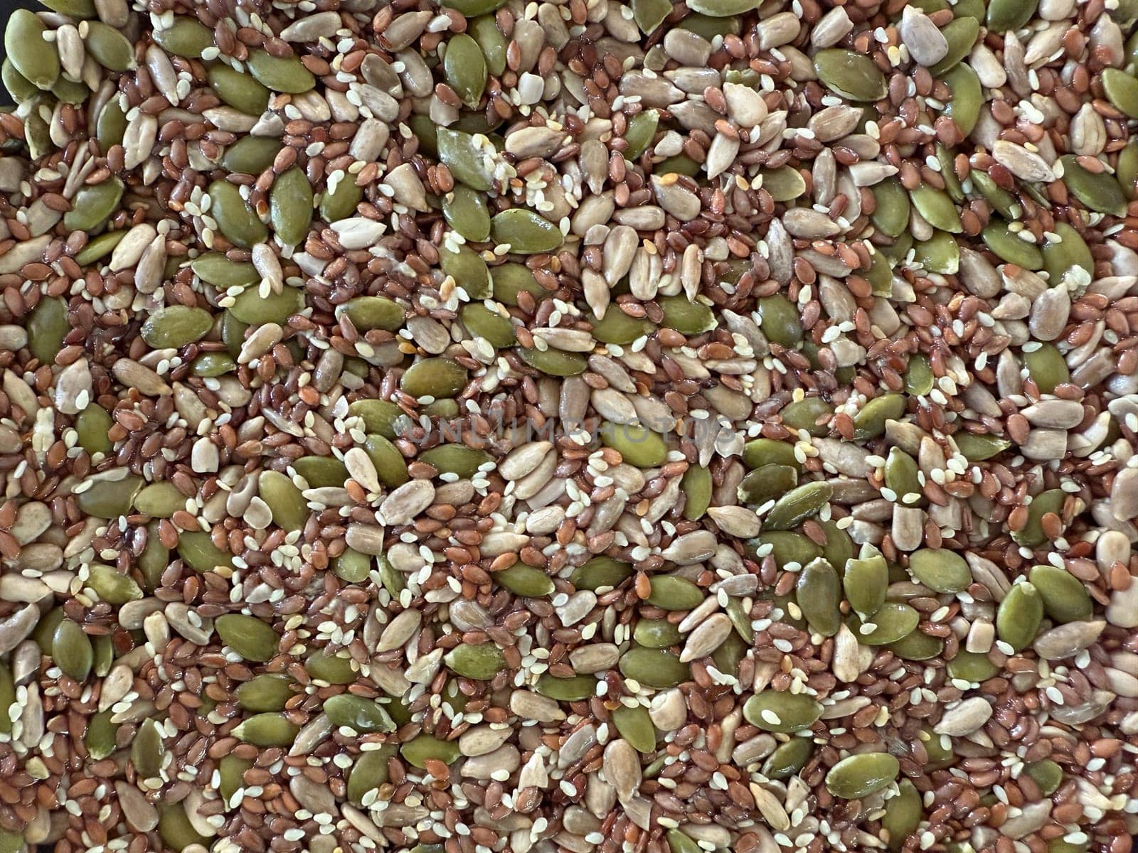 Mixed dry organic cereal and grain seed. For healthy food ingredient or carbohydrate food type and agricultural product concept background. High quality photo
