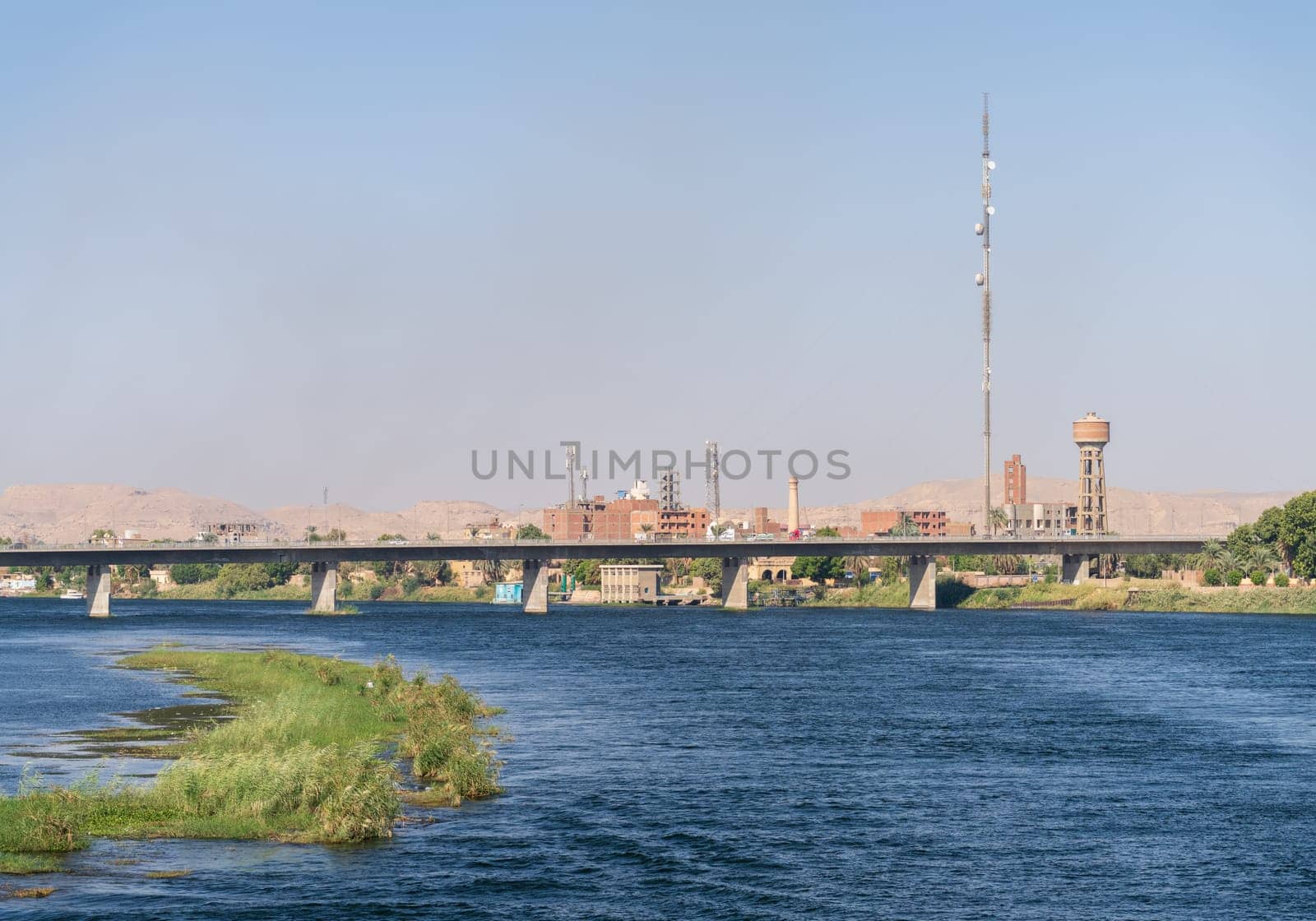 Edfu Bridge crossing the Nile River downstream of Edfu in Egypt