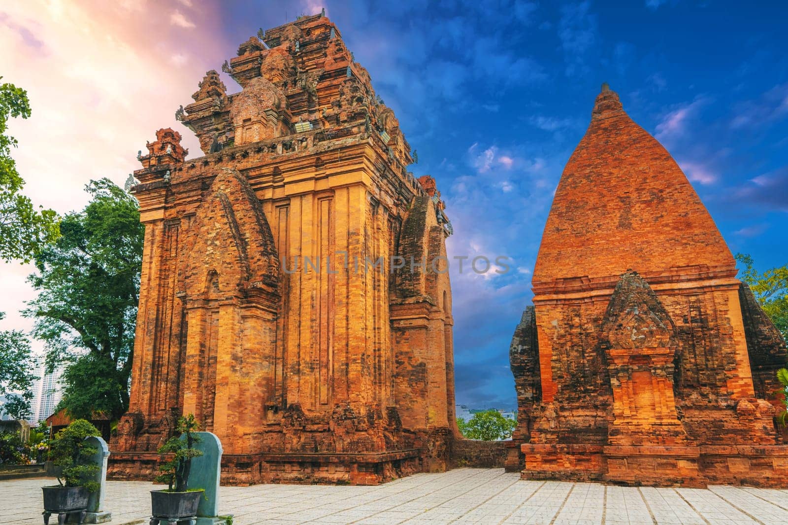 ancient Vietnamese religion Cham Po Nagar Towers in Nha Trang in Vietnam