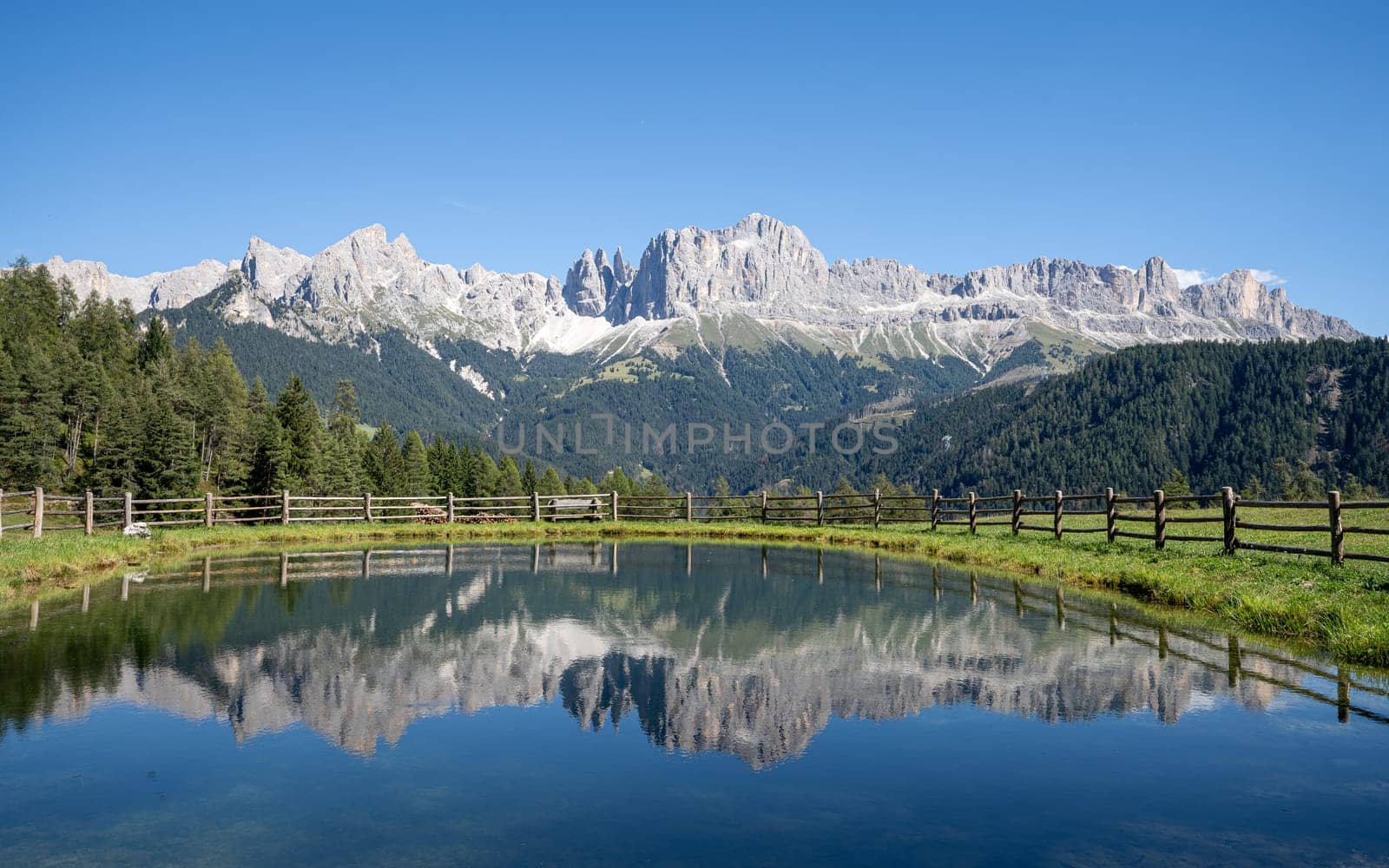 Panoramic image of landscape in South Tirol, Italy, Europe