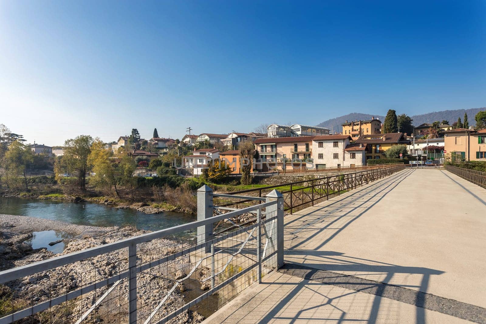 Seriana Valley Cycle Path. Alzano Lombardo (Bg), ITALY - November 15, 2024.