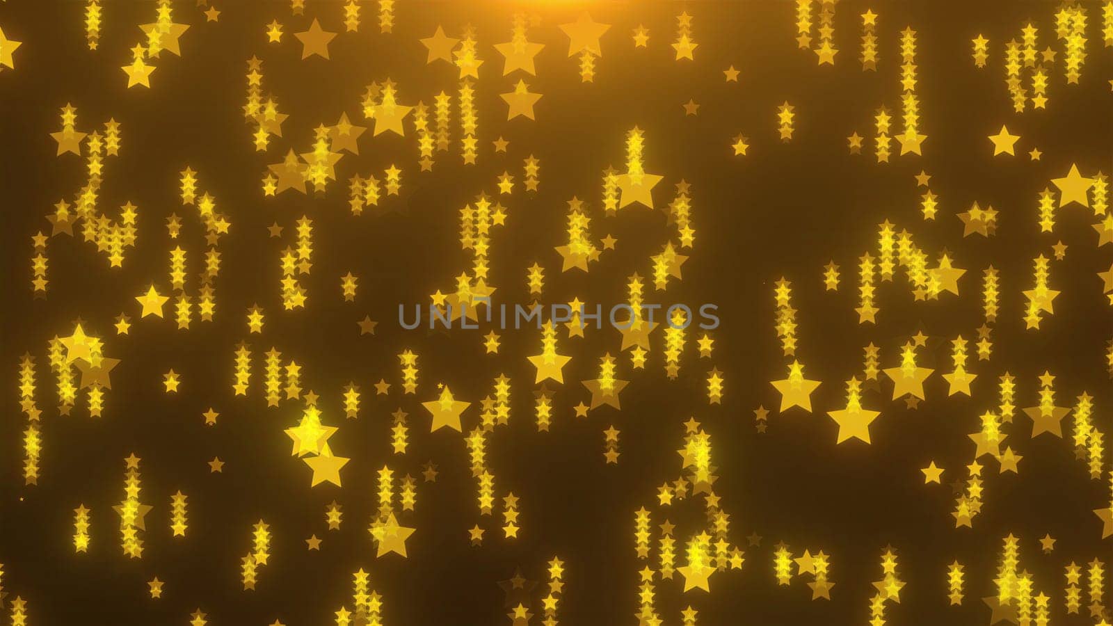 Shiny falling stars. Computer generated 3d render