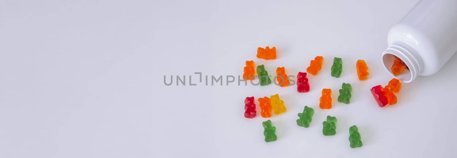 jar of jellies or vitamins on a white background.vitamins