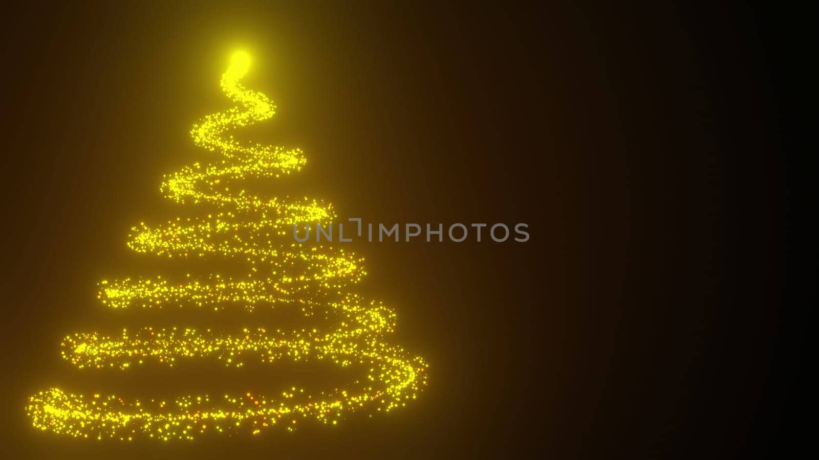Christmas particle Tree. Computer generated 3d render