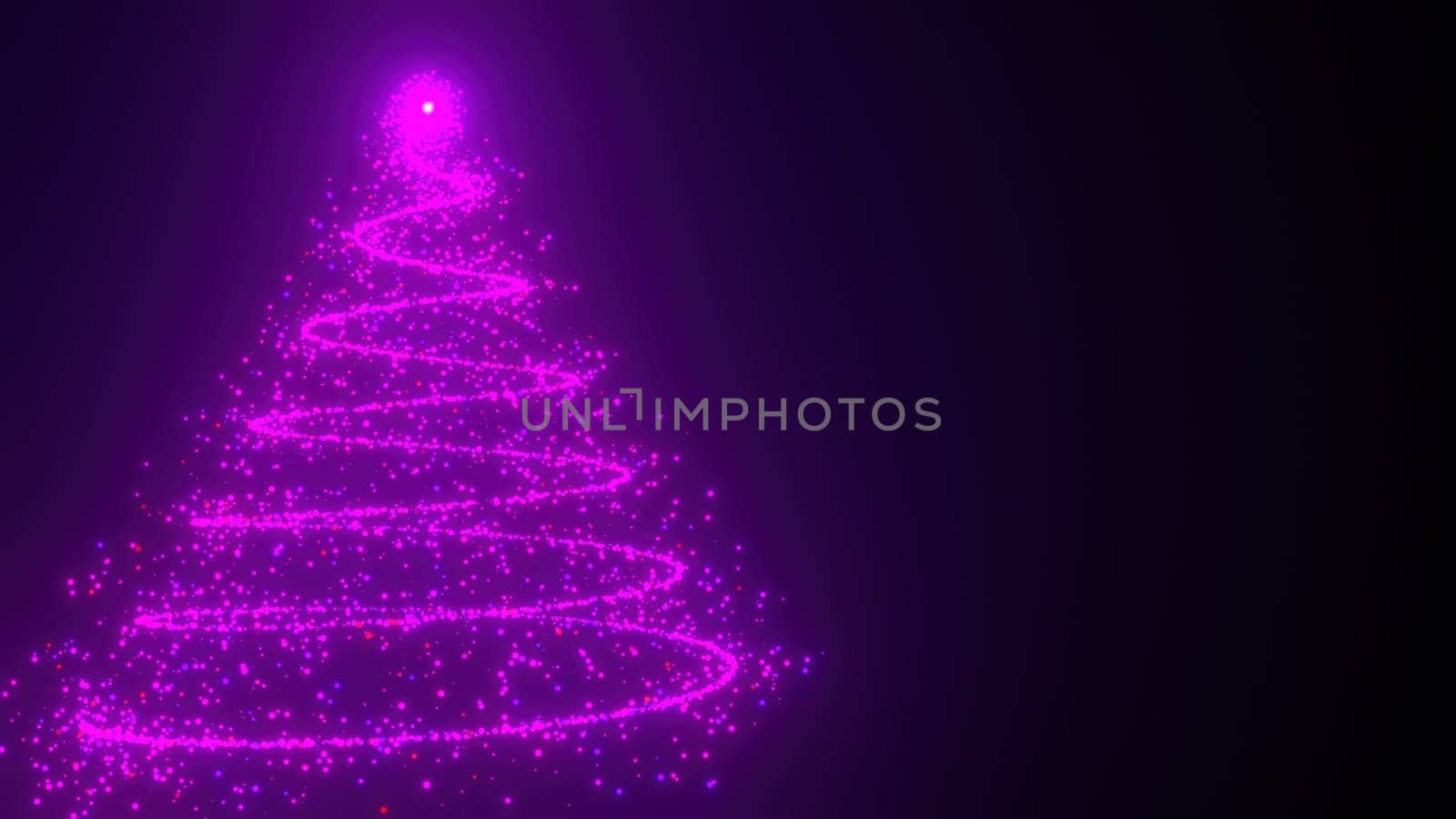 Christmas particle Tree. Computer generated 3d render