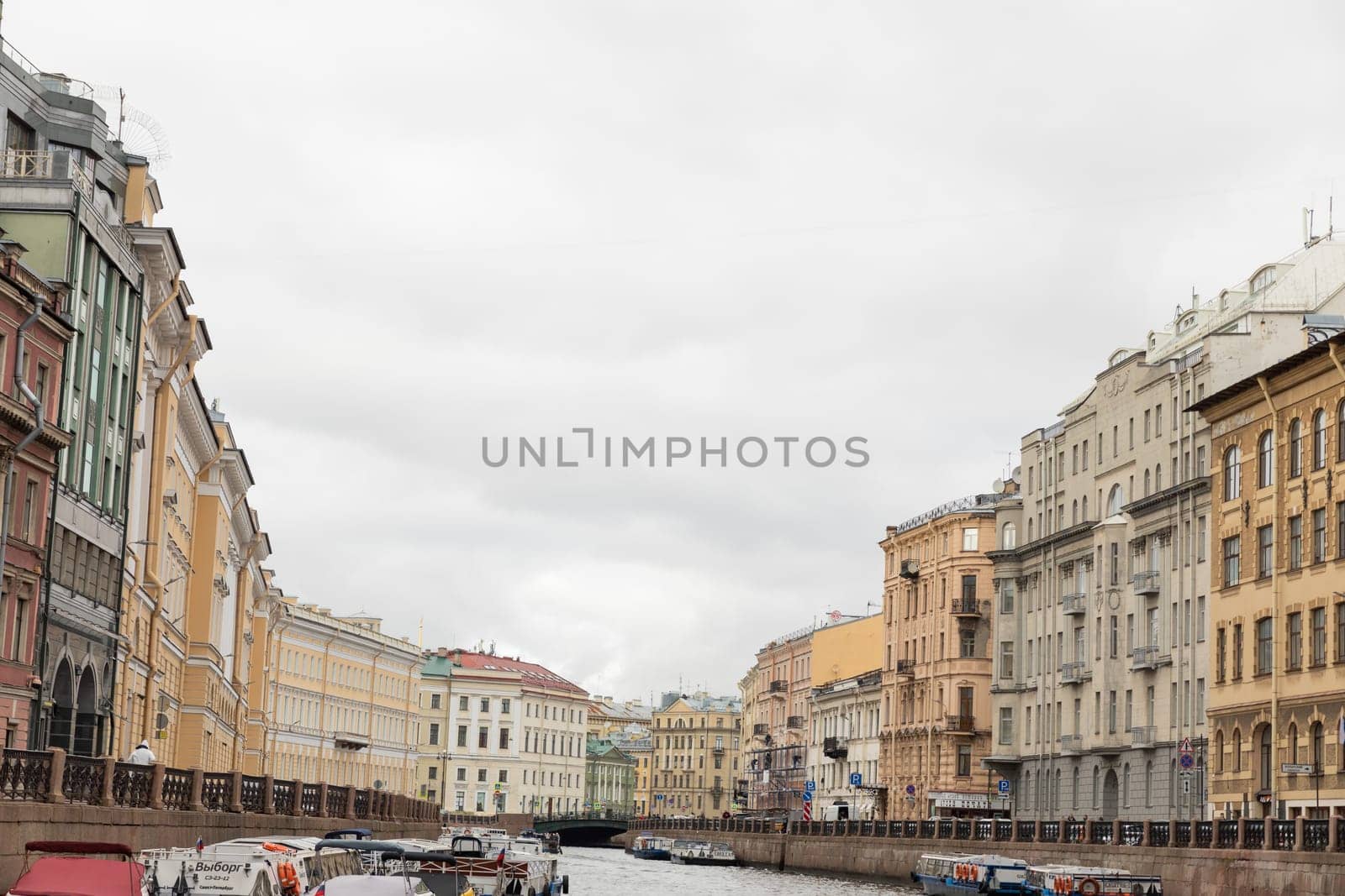 St. Petersburg Russia 16 October 2024 Neva River Houses and Bridges of the Town