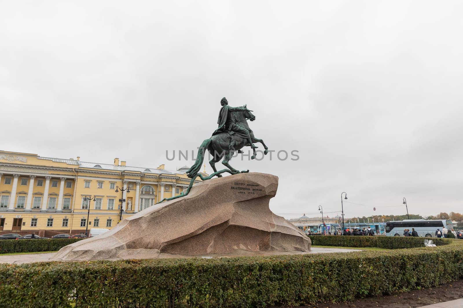 St. Petersburg, , 10 October 2024, Monument to Peter 1, Bronze Horseman