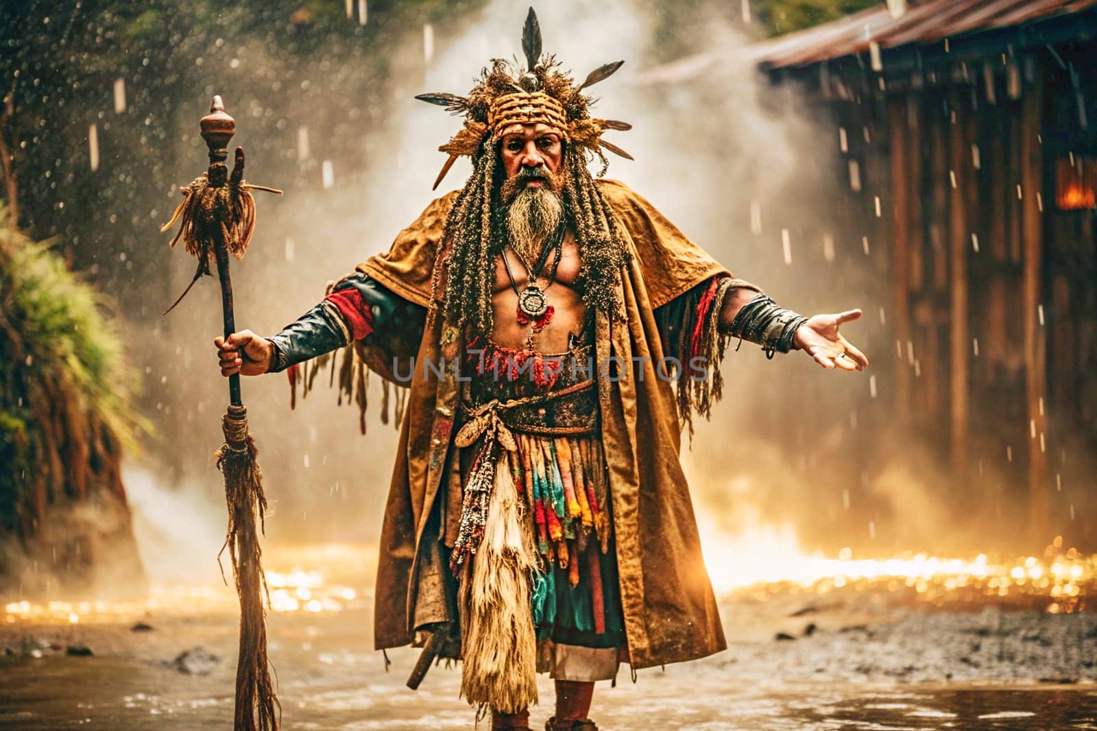 a person regarded as having access to, and influence in, the world of good and evil spirits