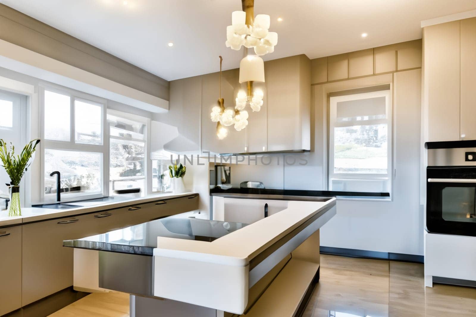 image of beautiful kitchen in new luxury home