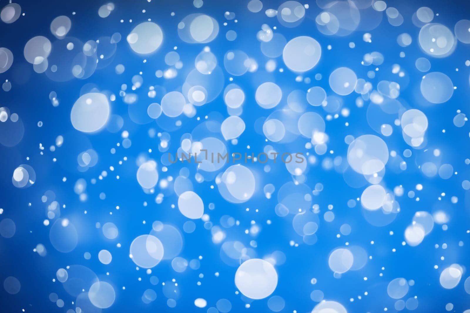 bokeh winter background. blue bokeh lights abstract background