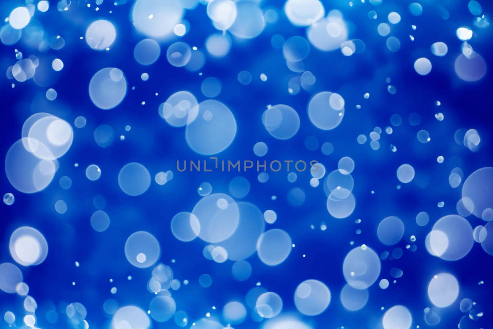 bokeh winter background. blue bokeh lights abstract background