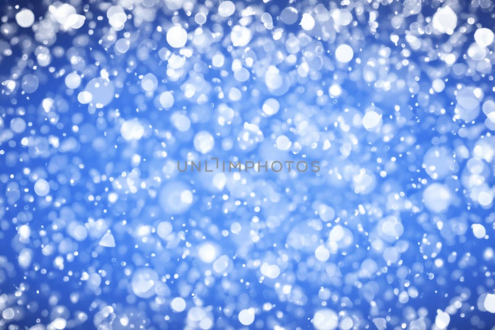 bokeh winter background. blue bokeh lights abstract background