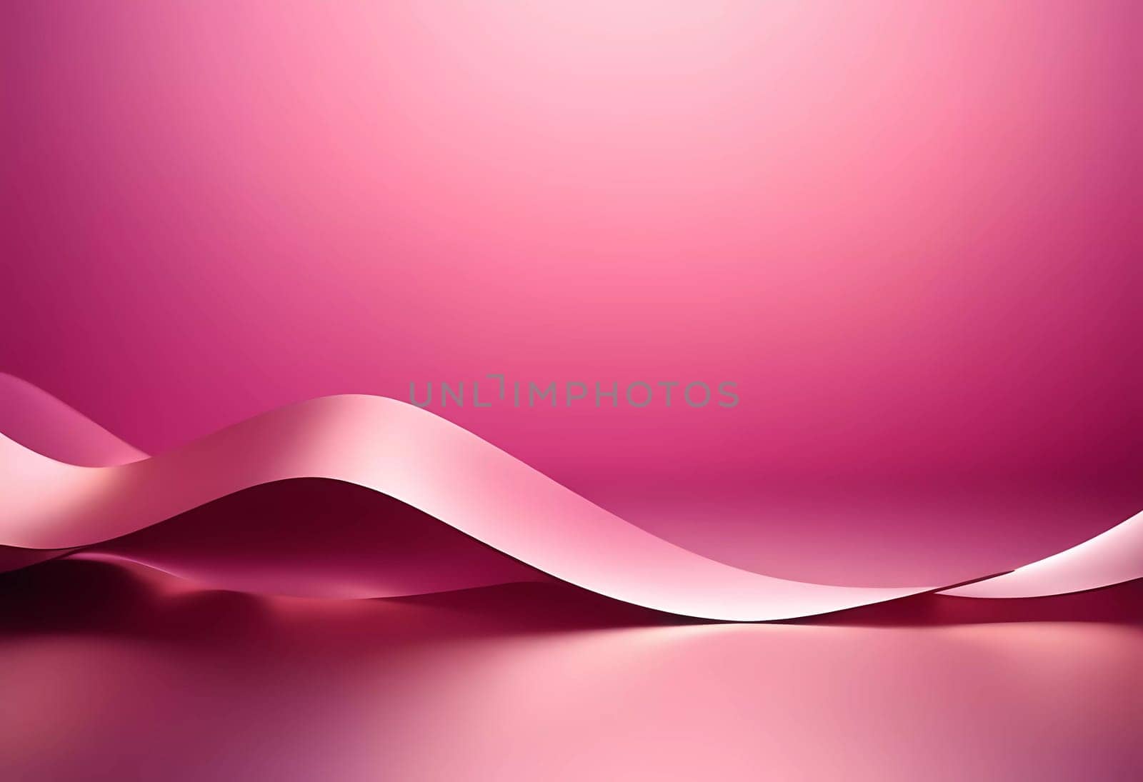 A series of smooth, flowing pink waves ripple across a soft gradient background, creating an enchanting abstract landscape that inspires creativity and joy.