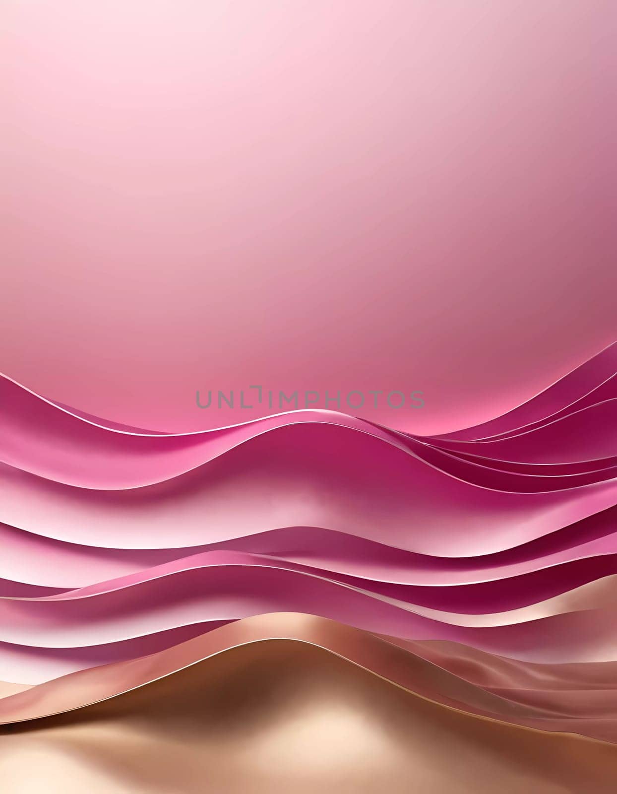 Layered waves in soft pinks and warm tones flow seamlessly into one another, creating an abstract landscape that invites imagination and inspires tranquility.