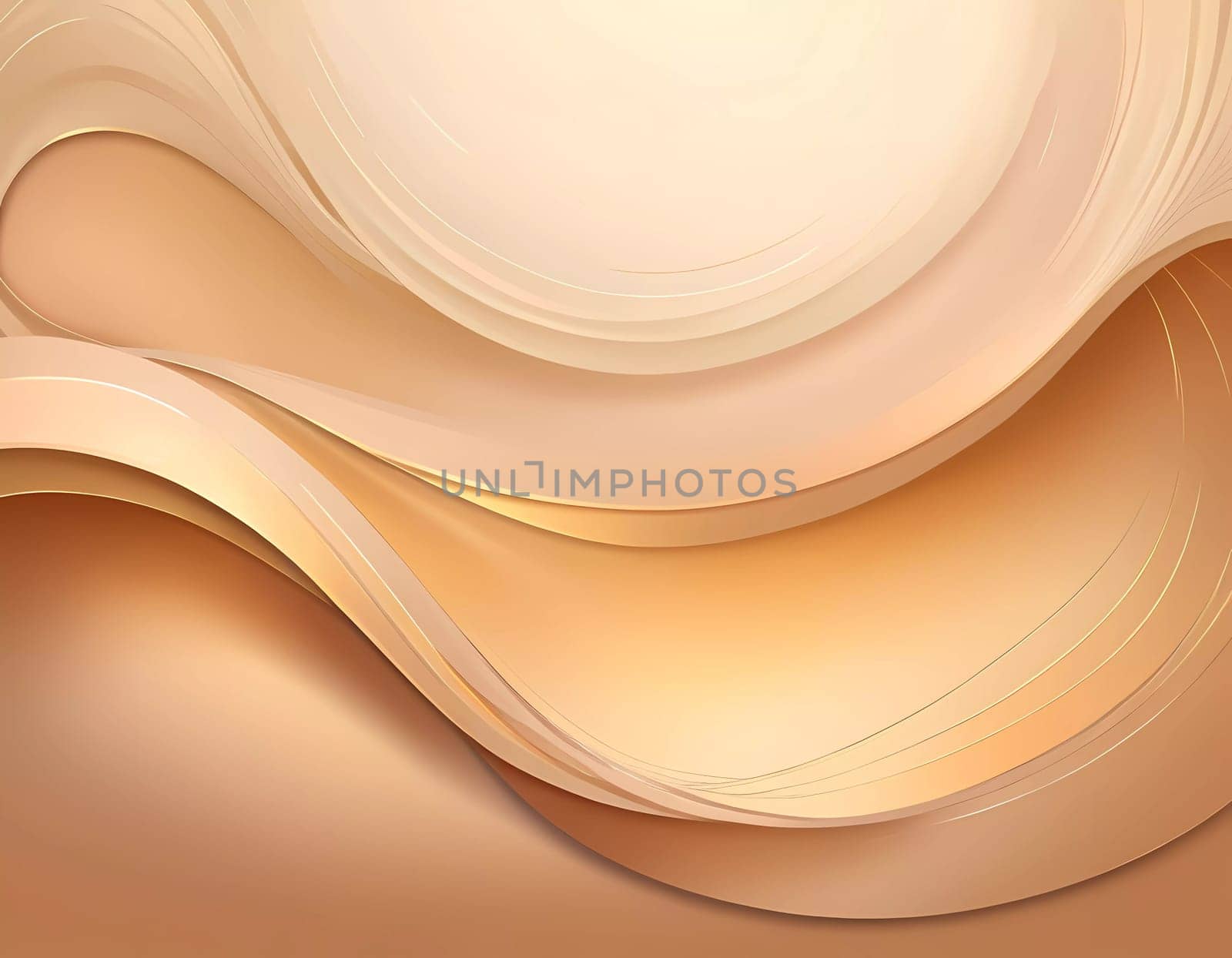 Soft curves undulate across a background of beige and yellow, creating a serene atmosphere that evokes a sense of calm and elegance.