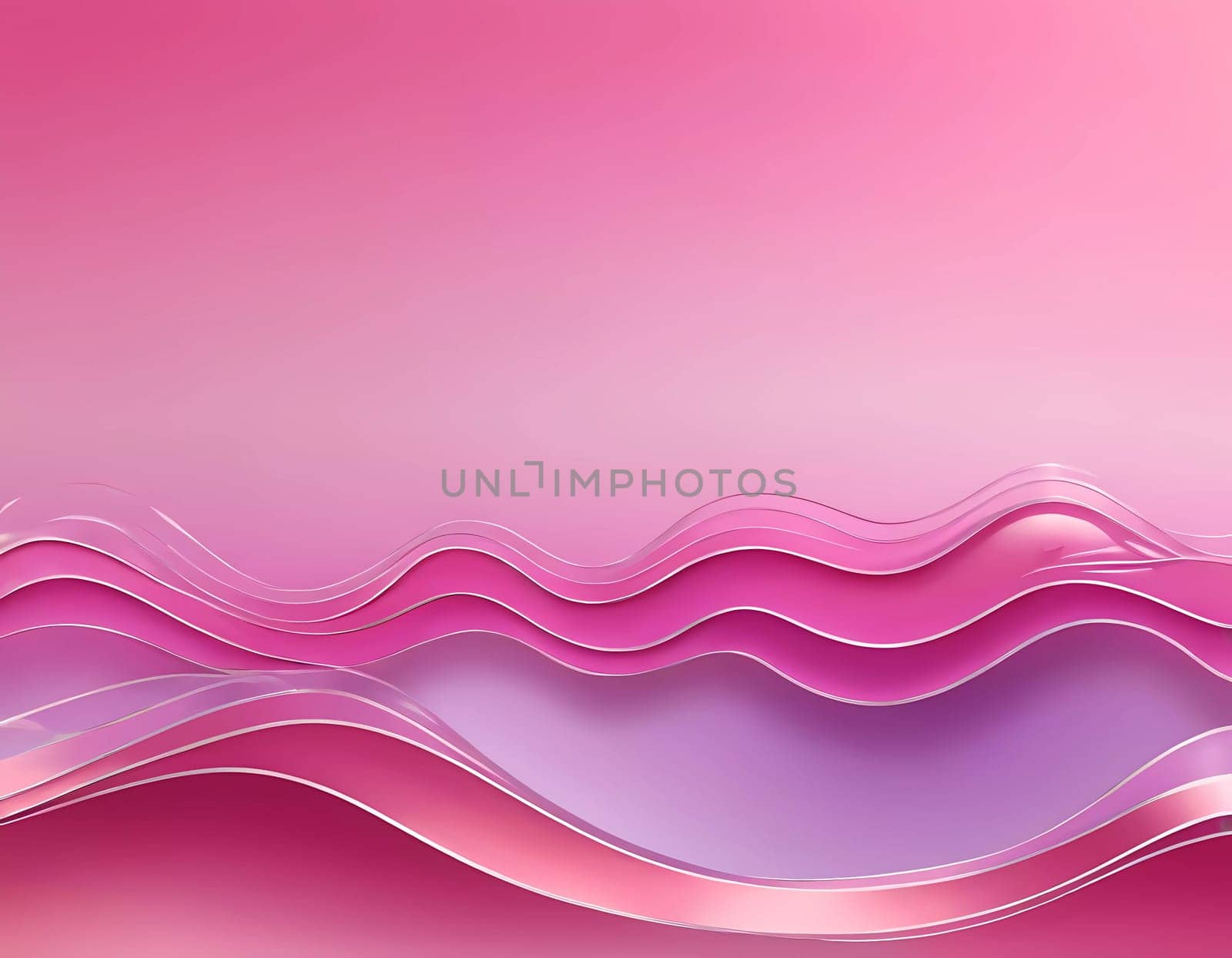 Delicate pink waves flow gracefully across a soft gradient background, creating a tranquil ambiance filled with rhythm and movement that mesmerizes the viewer.