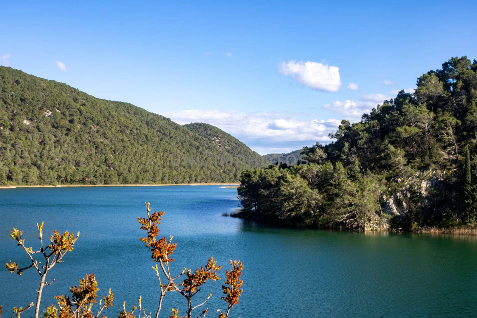 Large horizontal picture of Krka National Park,Croatia. Peace and relaxation in a natural environment. Exotic travel and tourism. Background for tourism brouchures.Europe Landscapes