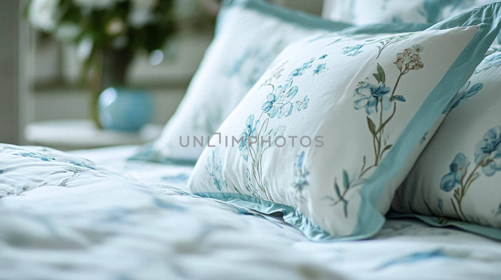 Elegant English interiors, featuring rich fabrics, delicate floral patterns, and timeless decor with a romantic and sophisticated atmosphere