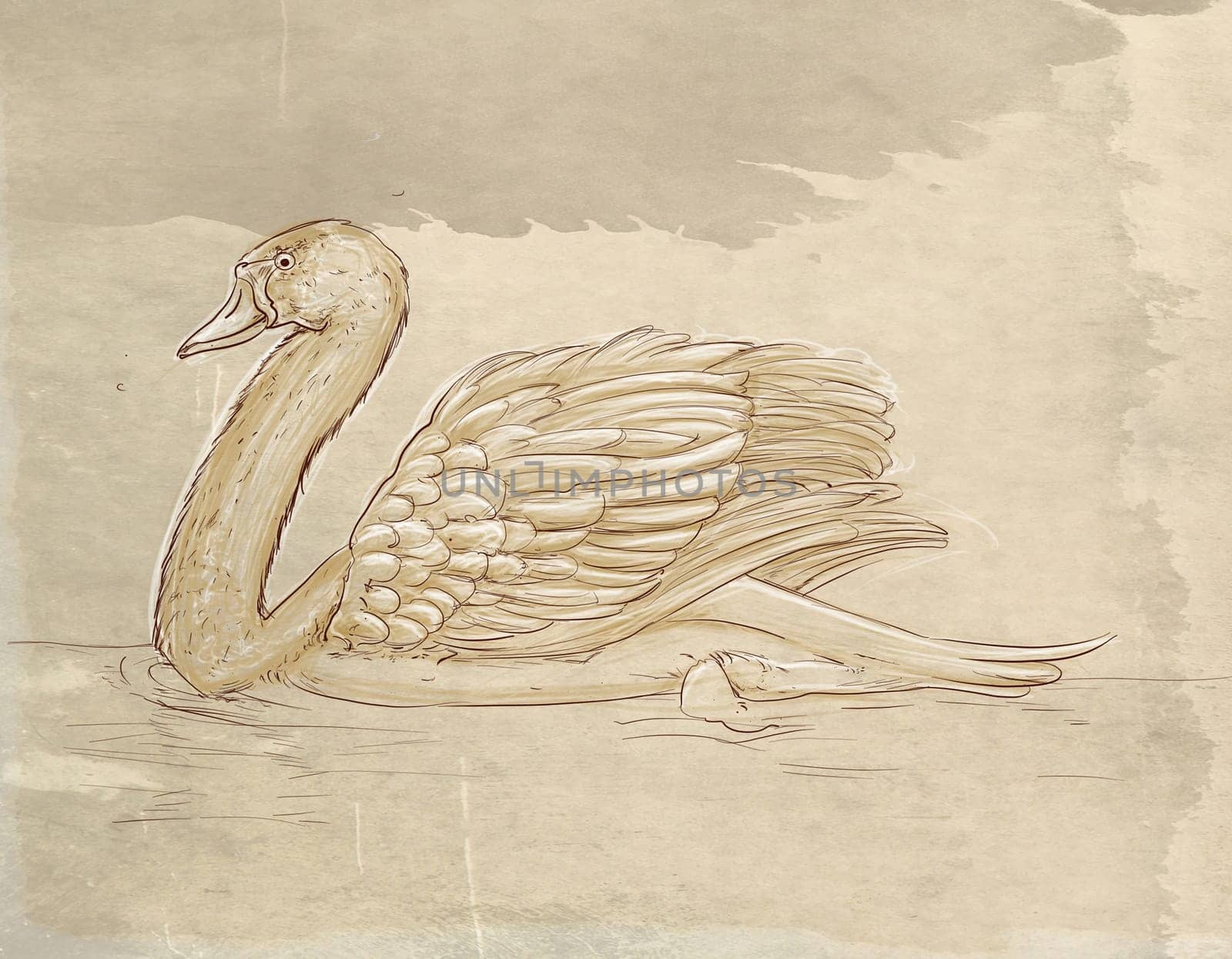 hand drawn illustrations portraits, animal objects and landscapes