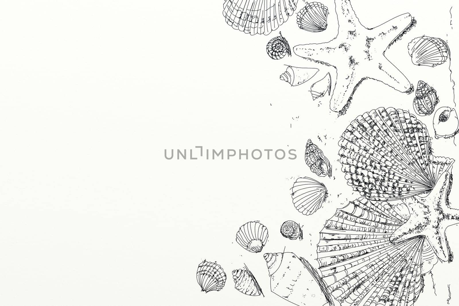 illustrations portraits, animal objects and landscapes