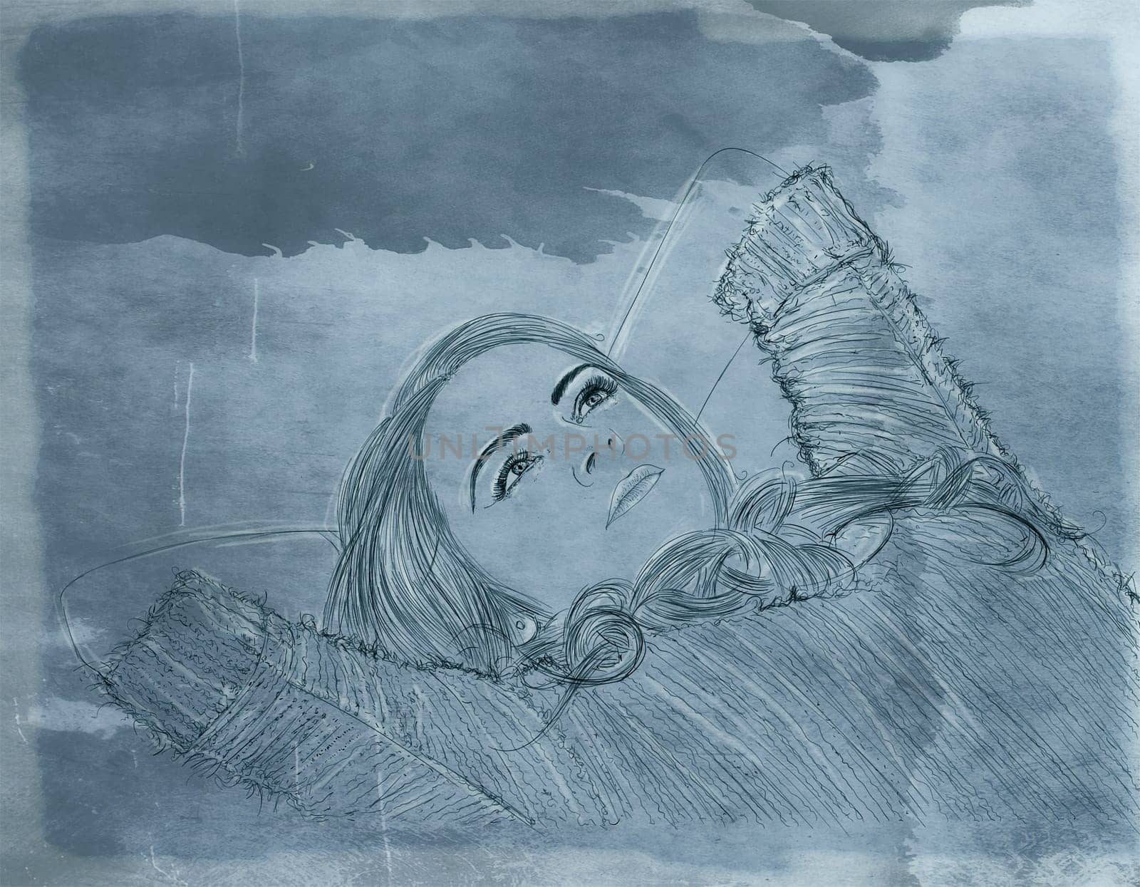 hand drawn illustrations portraits, animal objects and landscapes